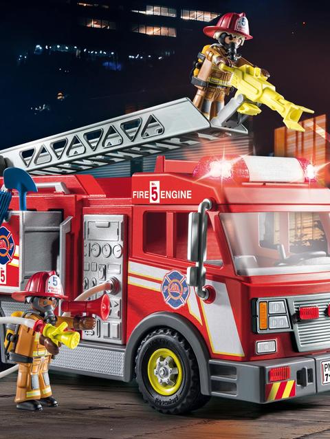 Fire Truck with Flashing Lights