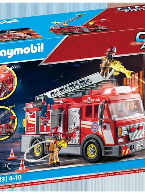 Fire Truck with Flashing Lights