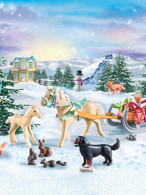 Advent Calendar Horses of Waterfall - Christmas Sleigh Ride